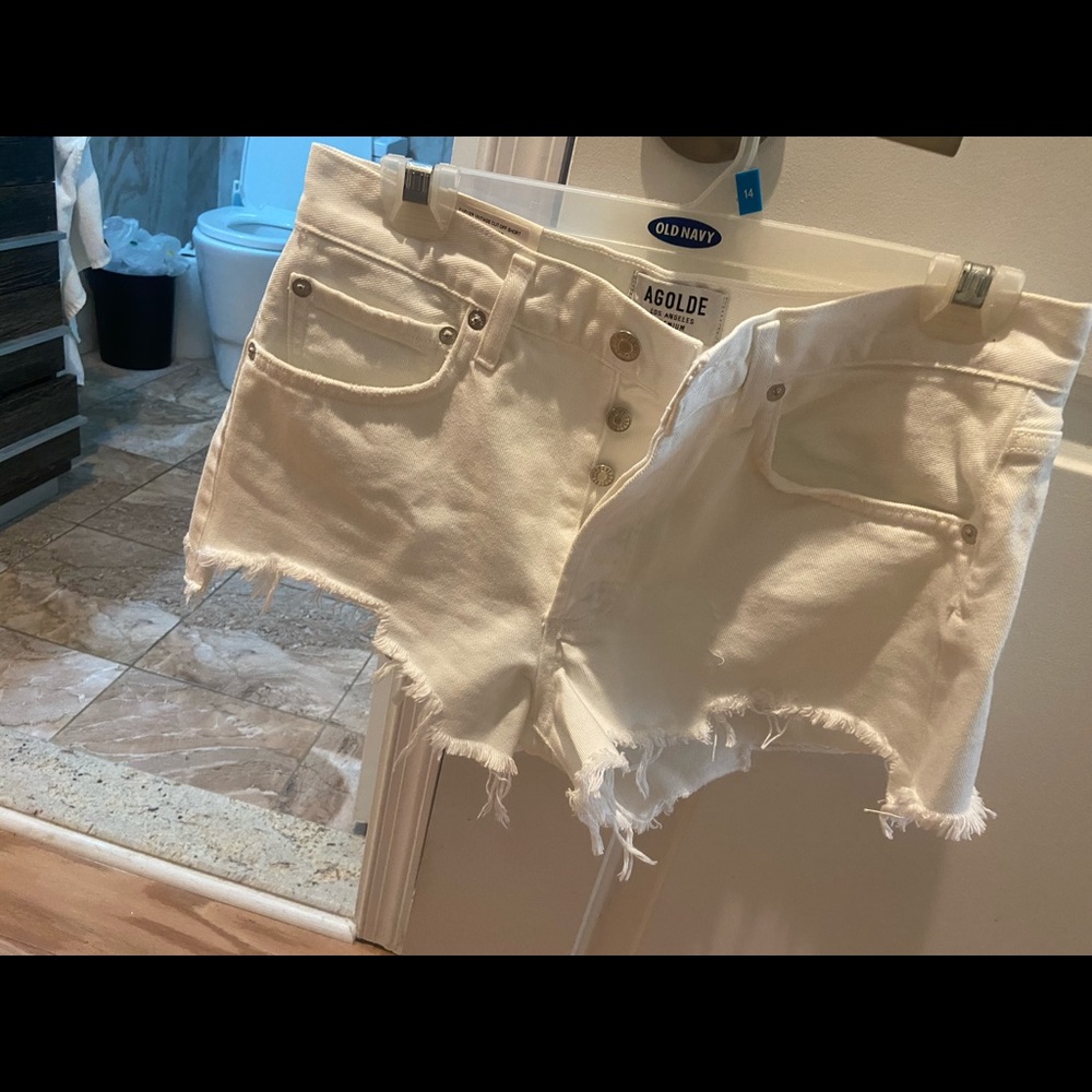 White Agolde shorts